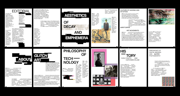 Cover image for Magazine design- Glitch art