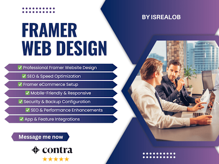 Cover image for Framer Website Design – Sleek, Fast & High-Performing Sites