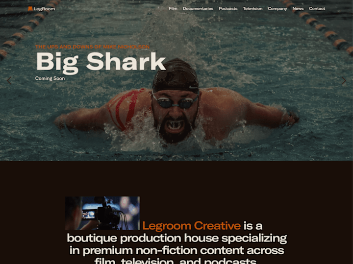 Cover image for Webflow marketing website for Film Production Startup