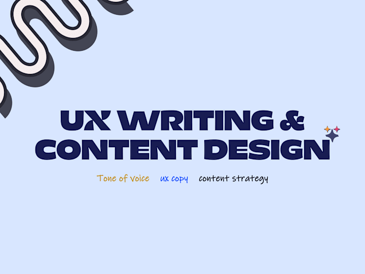 Cover image for UX Writing & Content Design