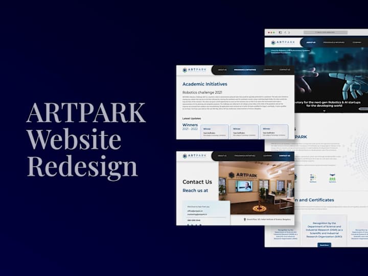 Cover image for ARTPARK Website Redesign