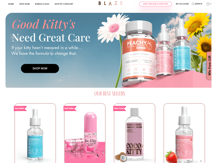 Cover image for Shopblaze Feminine Care | Shopify website