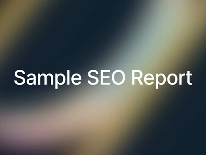 Cover image for Sample SEO Audit