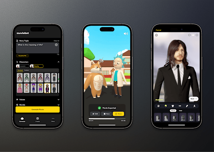 Cover image for MovieBot – AI-powered 3D Animation App
