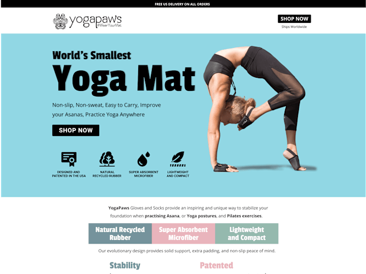 Cover image for YogaPaws | Premium Yoga Gloves and Socks