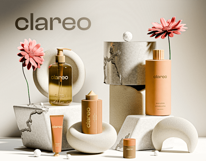 Cover image for CLAREO: Graphic Design | 3D Motion Cosmetics | Branding