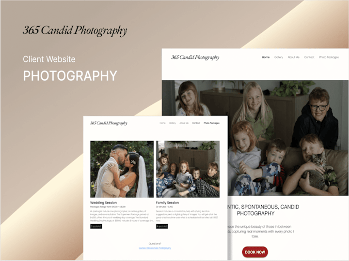 Cover image for Photography Website Design