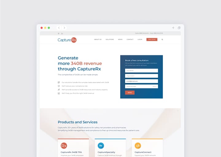 Cover image for CaptureRx: Landing Page Transformation