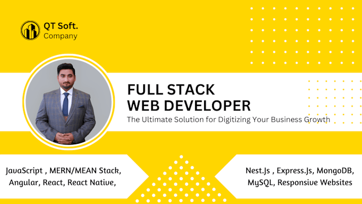 Cover image for I will be your go to full stack web development specialist