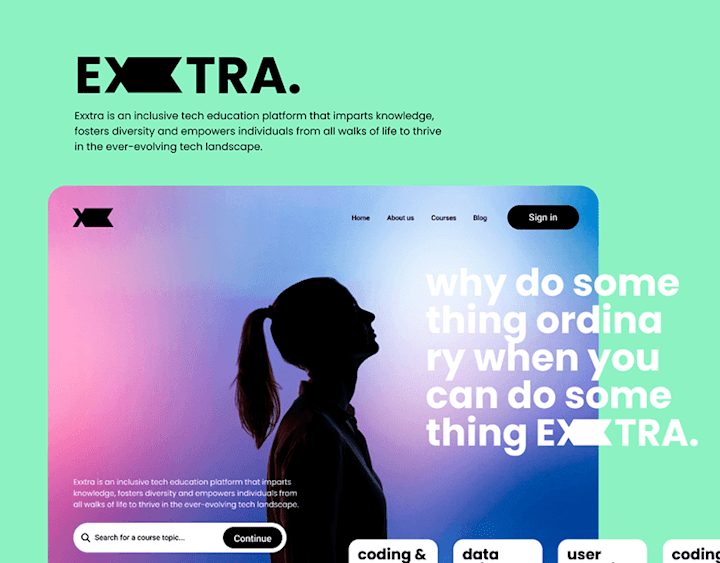 Cover image for Exxtra. - Web Design