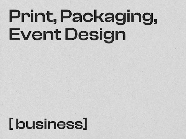 Cover image for 💼 Print, Packaging & Event Design | Business