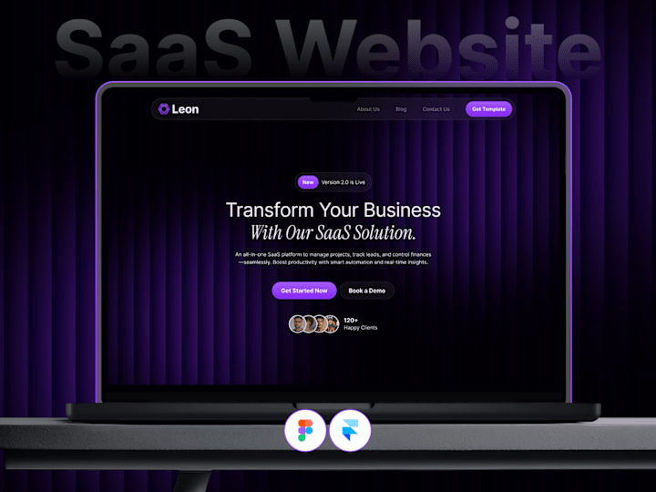 Cover image for Leon – SaaS Website Framer Template
