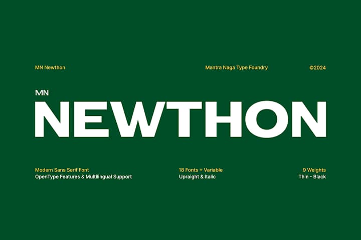 Cover image for MN Newthon - Versatile Variable Font