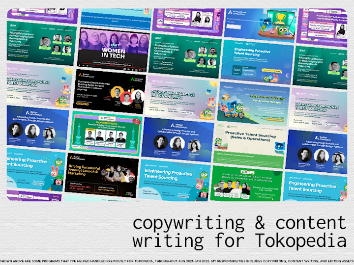 Cover image for Copywriting & Content Writing for Tokopedia