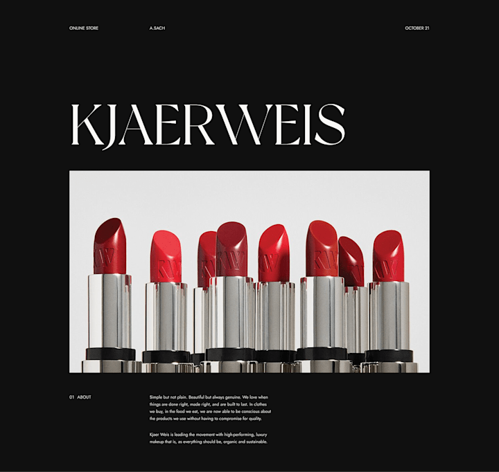 Cover image for Kjaer Weis — redesign website on Behance