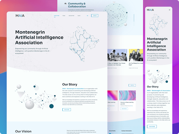 Cover image for Website Design (UI/UX) for AI Association | Figma