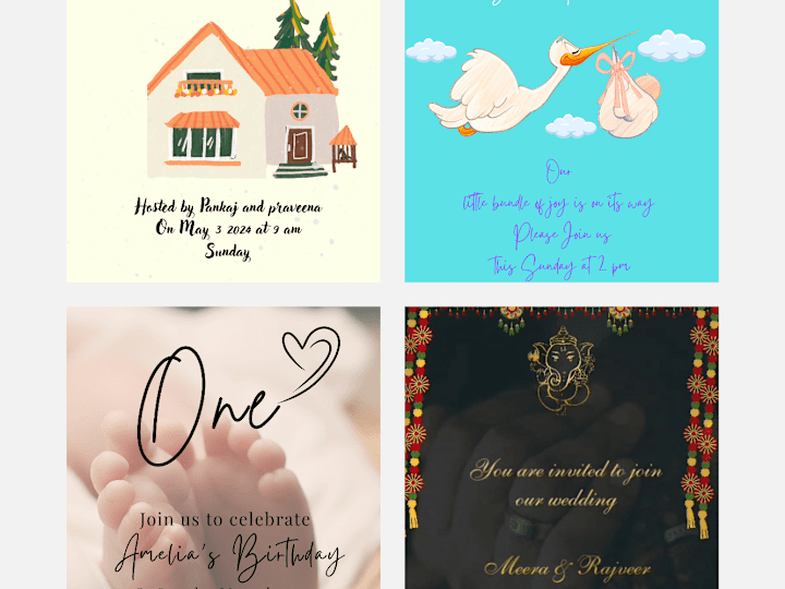 Cover image for I will design invitation cards for all occasions