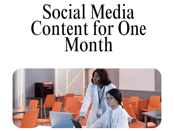 Cover image for I'll Create a One-Month Social Media Content Package for you.