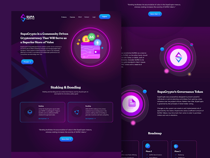 Cover image for Crypto Landing Page Design :: Behance