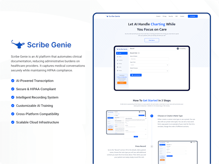 Cover image for Scribe Genie – AI-Powered Clinical Documentation