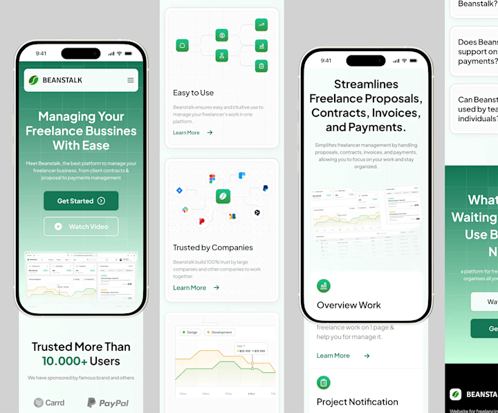 Cover image for  Beanstalk: Mobile Responsive  Landing Page 