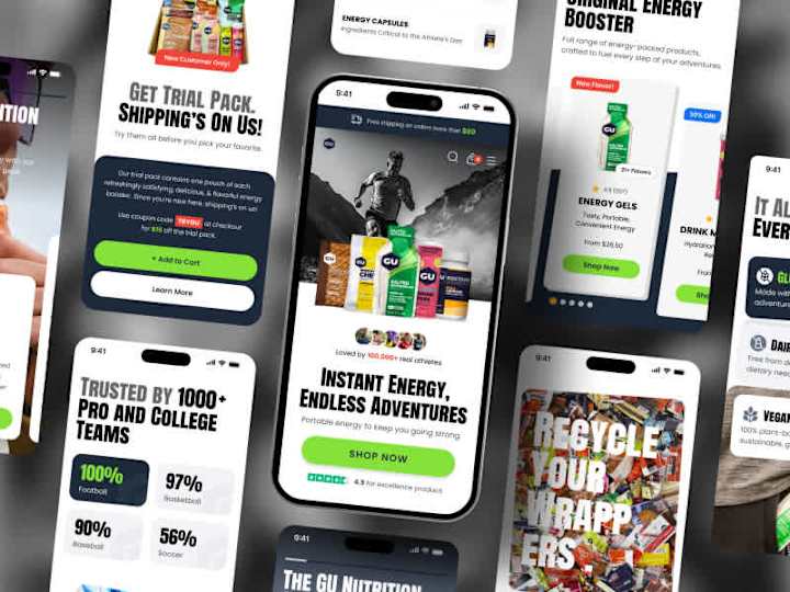 Cover image for GU Energy: E-Commerce Web Design