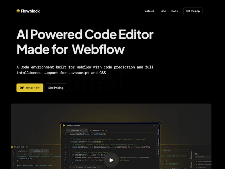 Cover image for Flowblock - AI Code Editor