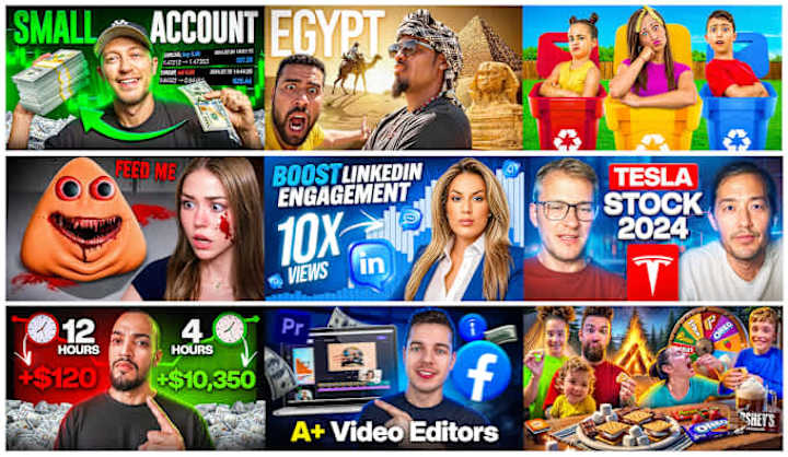 Cover image for I will design amazing YouTube thumbnail that attract viewers