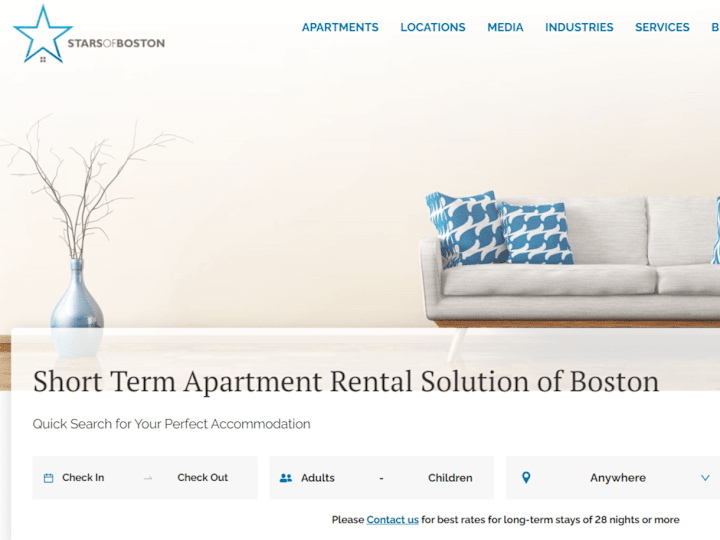 Cover image for Short Term Furnished Rental Apartments In Boston | STARS Of Bos…