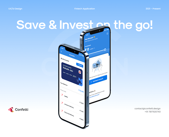 Cover image for UI/UX Design for Chipn : Fintech Mobile App