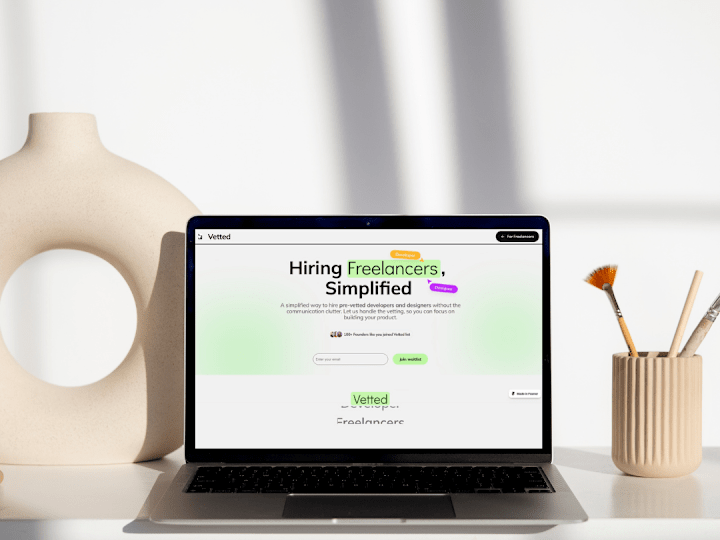 Cover image for Landing Page Design and Development for Vetted