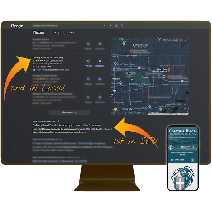 Cover image for Private School Reaches Number 1 on Google Local Search