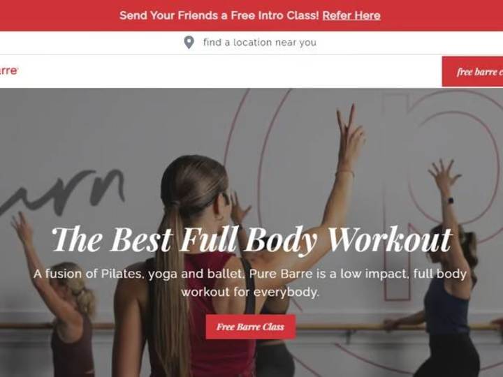 Cover image for Pure Barre – Fitness Studio Website