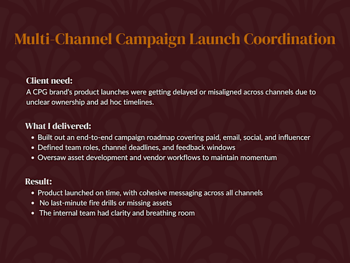 Cover image for Multi-Channel Campaign Launch Coordination