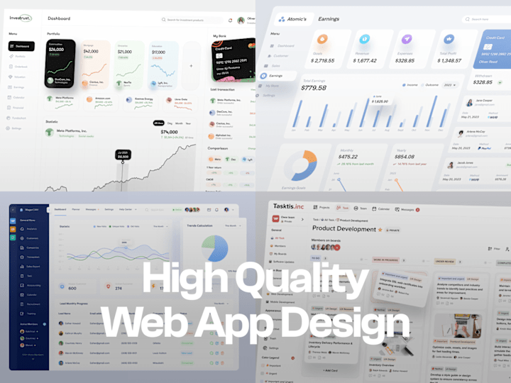 Cover image for Professional Web App/Dashboard Design