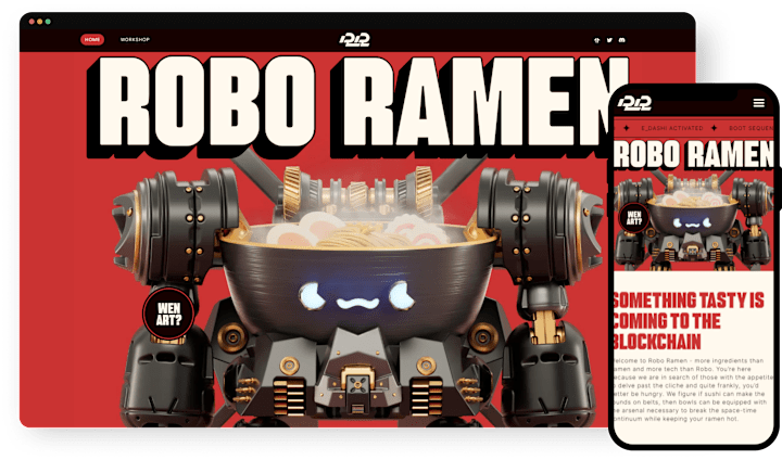 Cover image for Robo Ramen Website