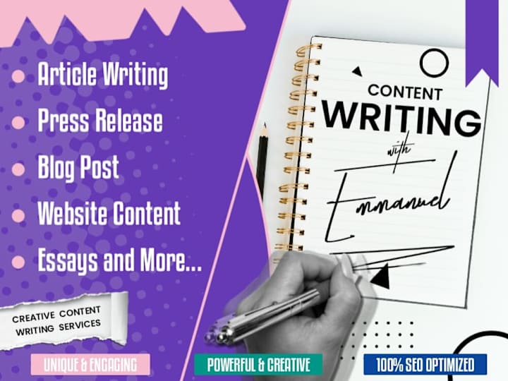 Cover image for I will write high-quality SEO articles for your brand