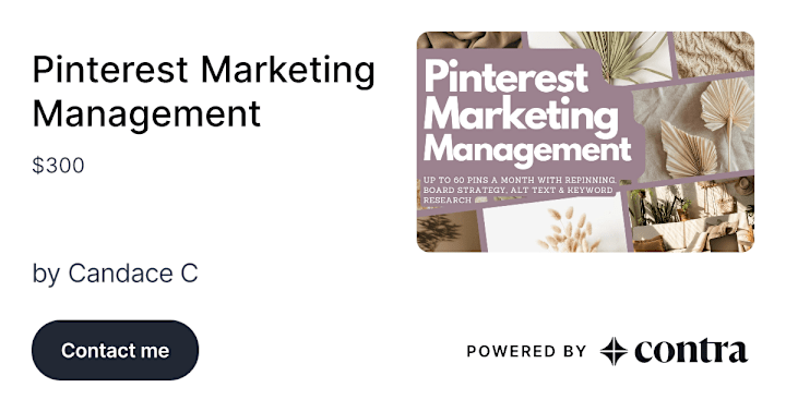 Cover image for Pinterest Marketing Management