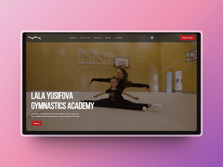 Cover image for Lala Yusifova Gymnastics Academy Landing Page