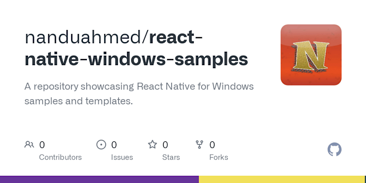 Cover image for React Native Samples and Templates for Windows
