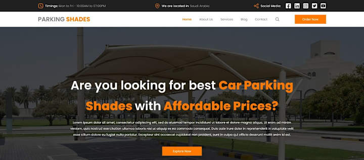 Cover image for Parking Site Landing Page in Saudi Arabia