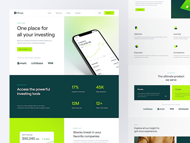 Cover image for Investment - Landing Page