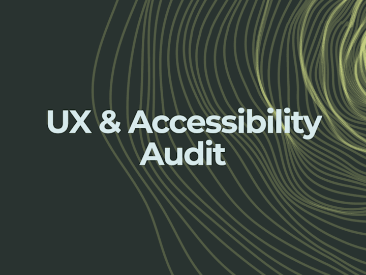 Cover image for UX & Accessibility Audit