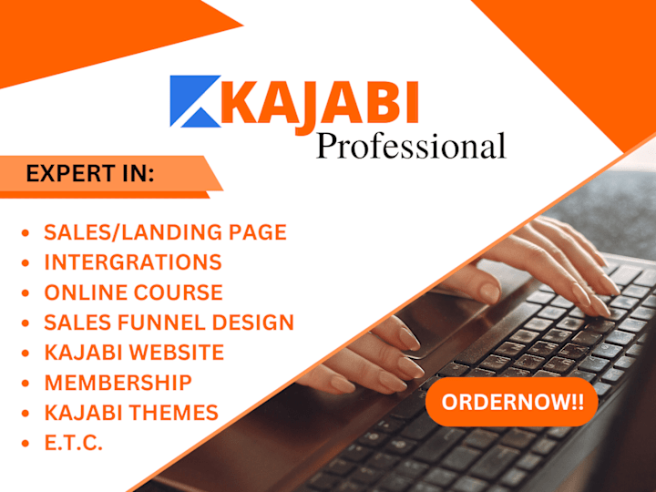 Cover image for Kajabi Website, Kajabi Landing page, Online course, 