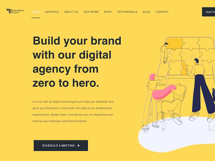 Cover image for Freelancer Studio Digital Online Agency Website Development