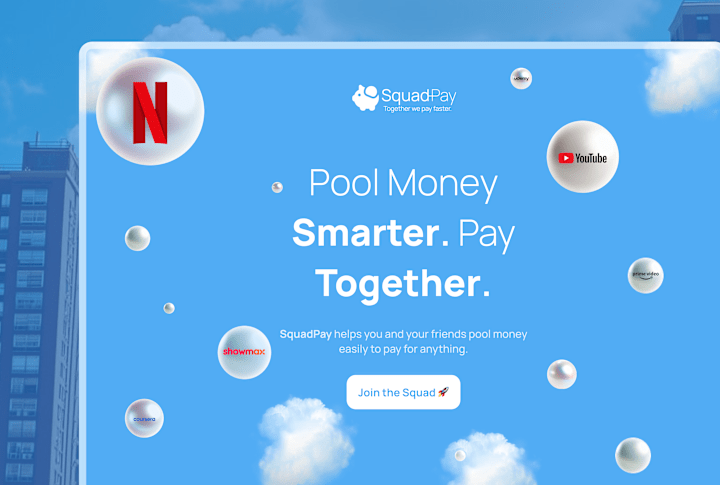 Cover image for SquadPay Waitlist Landing Page Design