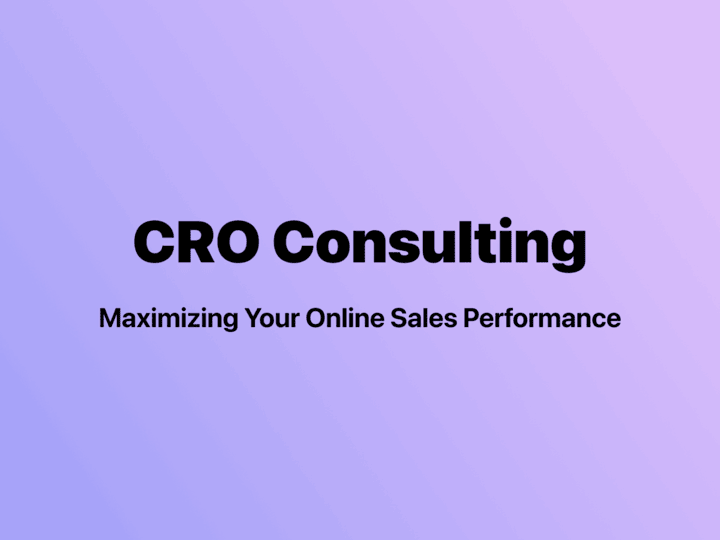 Cover image for Conversion Rate Optimization Consulting