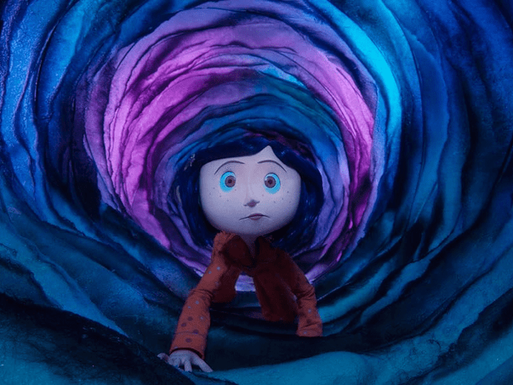 Cover image for Translation of a book called Coraline.