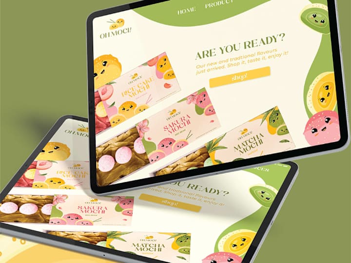 Cover image for Oh Mochi! - Japanese Dessert Branding & Packaging design