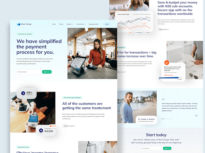 Cover image for Blue Orange Website Design